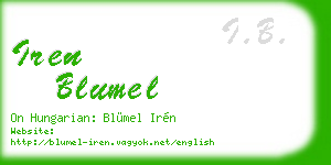 iren blumel business card