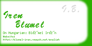 iren blumel business card